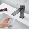Смеситель для раковины Shevanik S6101T цвет Оружейная сталь