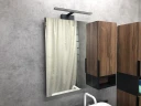Зеркало со шкафом Comforty Штутгарт 90 00004151038 Дуб темно-коричневый Черное матовое МДФ / ЛДСП, стекло
