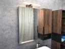 Зеркало со шкафом Comforty Штутгарт 90 00004151038 Дуб темно-коричневый Черное матовое МДФ / ЛДСП, стекло