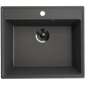 Кухонная мойка Ulgran Quartz Forte 580-09 Асфальт искусственный камень (литьевой мрамор) встраиваемый
