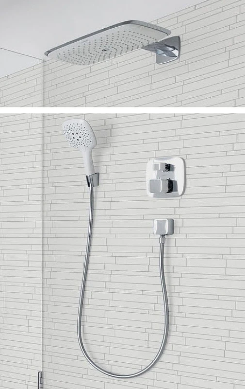 Смеситель для душа Hansgrohe PuraVida 15771000 с термостатом Хром латунь встраиваемый