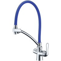 Смеситель для кухни Lemark Comfort LM3070C-Blue Хром Синий латунь