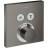 Смеситель для душа Hansgrohe ShowerSelect 15763340 с термостатом Шлифованный черный хром латунь встраиваемый