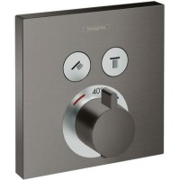 Смеситель для душа Hansgrohe ShowerSelect 15763340 с термостатом Шлифованный черный хром латунь встраиваемый