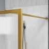 Душевая перегородка Vincea Walk-In 110 VSW-1HP110FLBG профиль Брашированное золото стекло рифленое