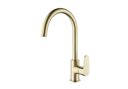 Смеситель для кухни Aquatek Оберон AQ1282BG цвет Золото шлифованное