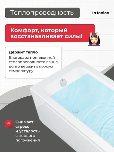 Акриловая ванна La Fenice Riviera 170х75 SV-Riv-17075K-SV цвет Белый разборный каркас, регулируемые ножки