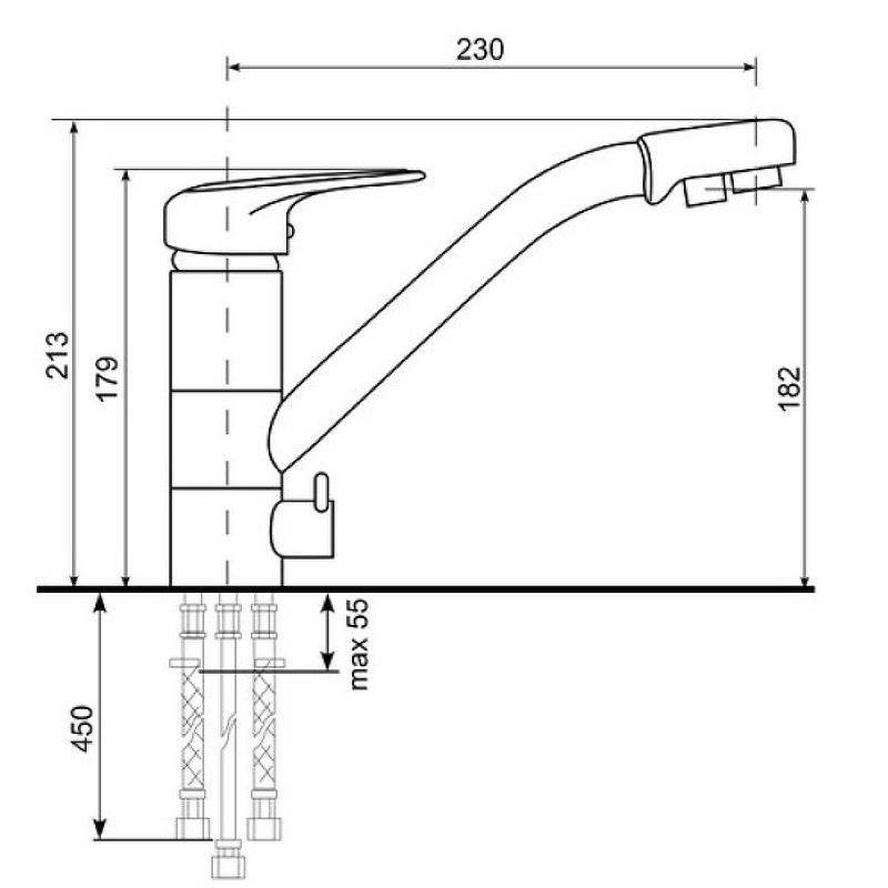 Смеситель для кухни Ulgran Classic U-010-346