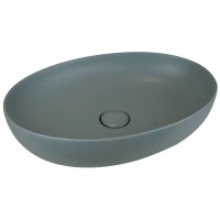 Раковина-чаша AeT Elite Oval 55 L616T0R0V0116 Серая матовая фаянс накладная