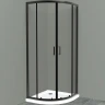 Душевой уголок BelBagno Uno 100х100 UNO-195-R-2-100-C-NERO профиль Черный матовый стекло прозрачное