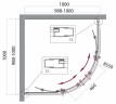 Душевой уголок BelBagno Uno 100х100 UNO-195-R-2-100-C-NERO профиль Черный матовый стекло прозрачное