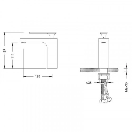 Смеситель для раковины Timo Torne 4361/17F Золото матовое