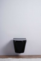 Унитаз Esbano Clavel ESUPCLAVB подвесной Черный глянцевый с сиденьем Микролифт фаянс подвесной
