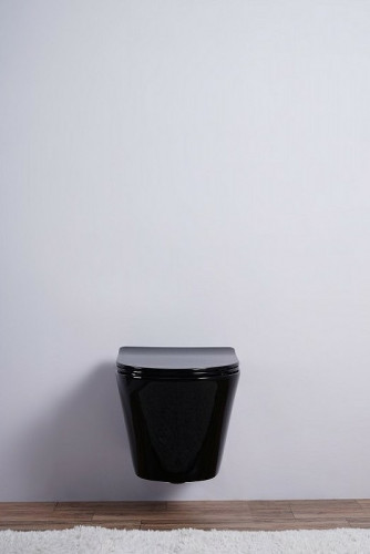 Унитаз Esbano Clavel ESUPCLAVB подвесной Черный глянцевый с сиденьем Микролифт фаянс подвесной