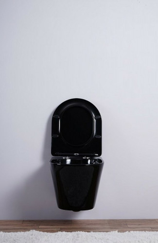 Унитаз Esbano Clavel ESUPCLAVB подвесной Черный глянцевый с сиденьем Микролифт фаянс подвесной