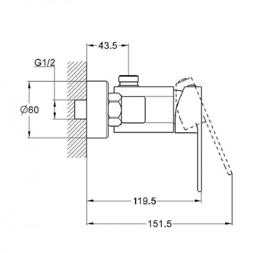Смеситель для душа G-Lauf NEB5-A123KH Сатин