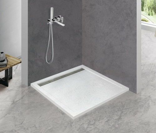 Душевой поддон из искусственного камня Cezares Tray AS 90x90 TRAY-AS-A-90-30-W Белый