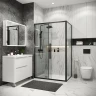 Душевой уголок Grossman Cosmo 120х80 120.K33.02.1280.21.00 профиль Черный матовый стекло прозрачное