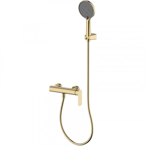Смеситель для душа AQUAme Monza AQM6313BG Шлифованное золото латунь на стену