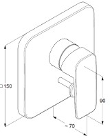 Смеситель для душа Kludi Pure Style 404190575 Хром латунь встраиваемый