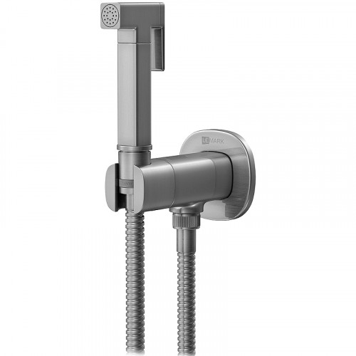 Гигиенический душ со смесителем Lemark Solo LM7172GM Графит латунь встраиваемый