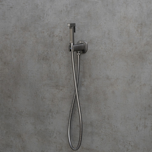 Гигиенический душ со смесителем Lemark Solo LM7172GM Графит латунь встраиваемый