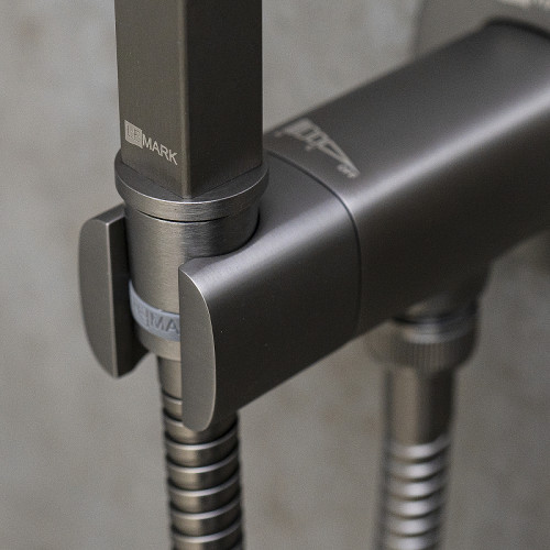 Гигиенический душ со смесителем Lemark Solo LM7172GM Графит латунь встраиваемый