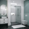 Душевая дверь Grossman Style 130 100.K33.05.130.10.02 профиль Хром стекло шиншилла