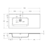 Раковина BelBagno 100 L BB1000ETL-L Белая