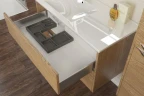 Тумба с раковиной SanVit Мэри-2 90 L kmery902 в цвете Ral подвесная Желтый глянец МДФ / ЛДСП