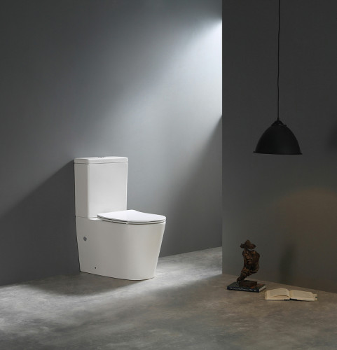 Унитаз компакт SantiLine SL-5026 Белый с бачком и сиденьем Микролифт фарфор напольный