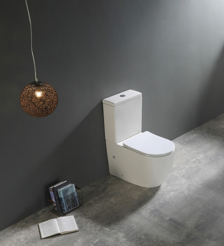 Унитаз компакт SantiLine SL-5026 Белый с бачком и сиденьем Микролифт фарфор напольный