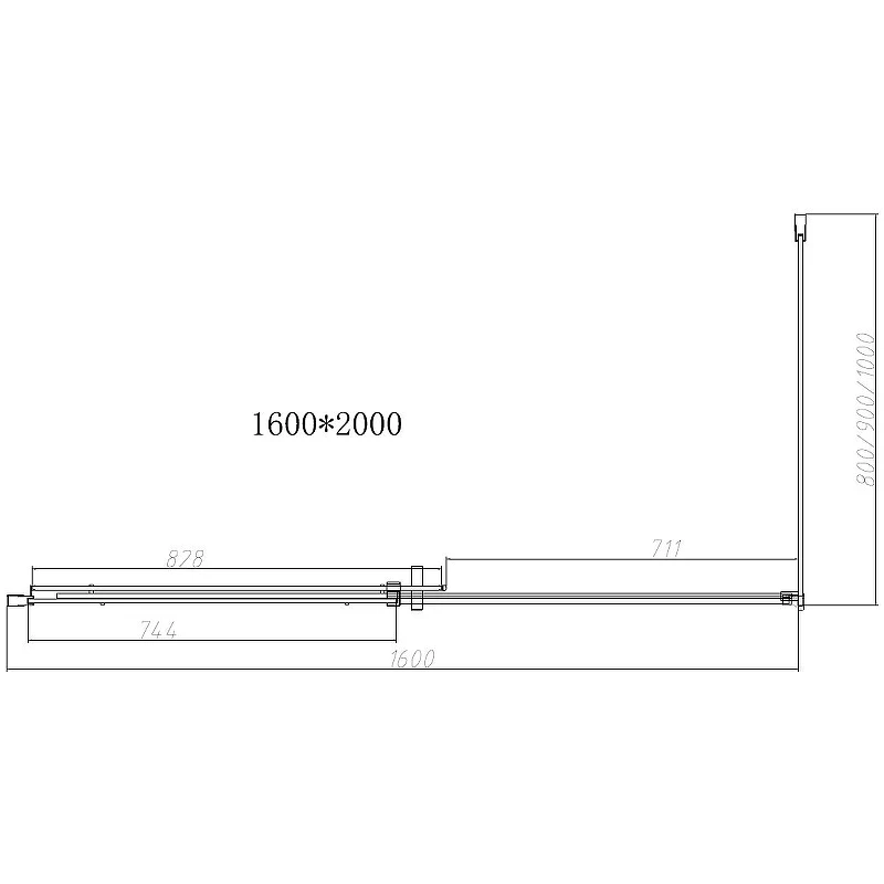Душевой уголок Vincea Dice 160x80 VSR-4D8016CLGM профиль Вороненая сталь стекло прозрачное
