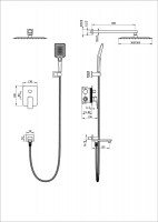 Душевая система Wonzon &amp; Woghand Diamond WW-88939011-CR цвет Хром