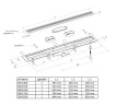Душевой лоток PlastBrno Design 1 65 SZH1650 с решеткой цвет Хром