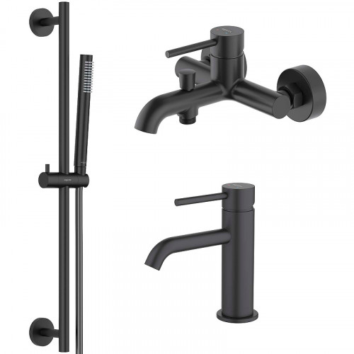 Комплект смесителей Aquatek Европа AQ1330MB Черный матовый латунь