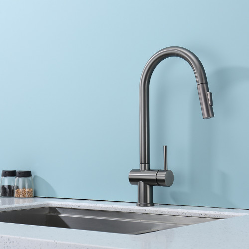 Смеситель для кухни Splenka S204.49.09 Графит матовый латунь