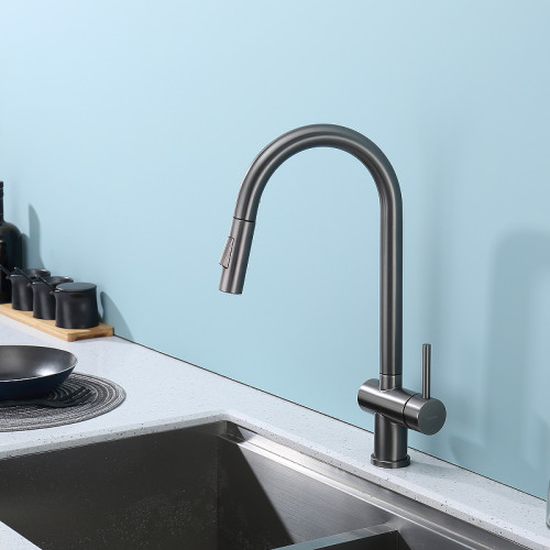 Смеситель для кухни Splenka S204.49.09 Графит матовый латунь