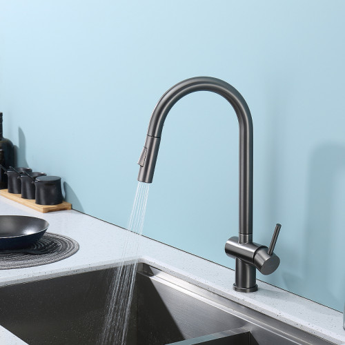 Смеситель для кухни Splenka S204.49.09 Графит матовый латунь