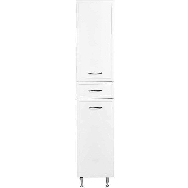 Шкаф пенал Stella Polar Концепт 36 SP-00000146 с бельевой корзиной Белый