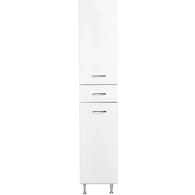 Шкаф пенал Stella Polar Концепт 36 SP-00000146 с бельевой корзиной Белый