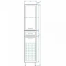 Шкаф пенал Stella Polar Концепт 36 SP-00000146 с бельевой корзиной Белый