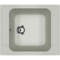 Кухонная мойка Ulgran Classic U-604-310 Серая искусственный камень (литьевой мрамор) встраиваемый