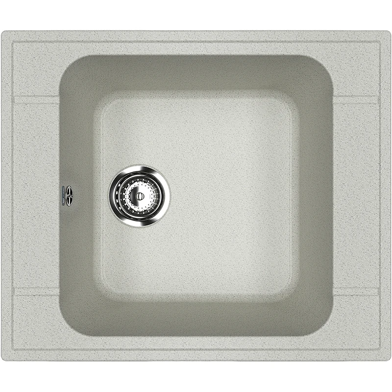 Кухонная мойка Ulgran Classic U-604-310 Серая искусственный камень (литьевой мрамор) встраиваемый