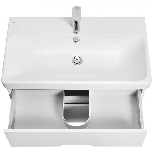 Тумба под раковину Aquaton Оливия 80 1A283101OL010 подвесная Белая матовая МДФ / ЛДСП