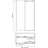 Душевая дверь WasserKRAFT Vils 100 56R12 профиль Хром стекло прозрачное