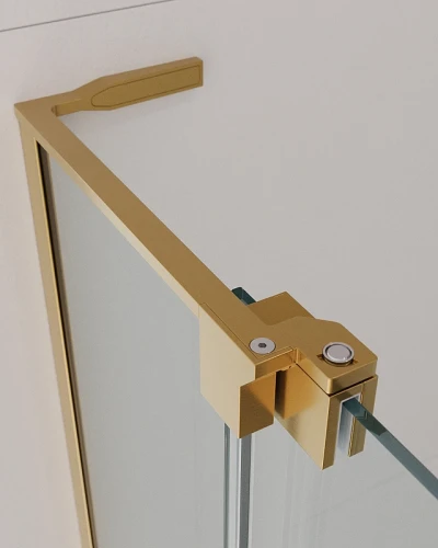 Душевой уголок Cezares Slider 100x80 SLIDER-AH-1-80-90/100-C-BORO профиль Брашированное золото стекло прозрачное
