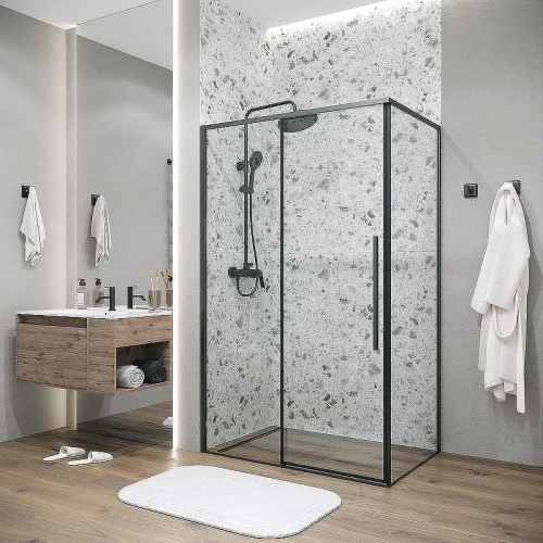 Душевой уголок Grossman Galaxy 130х90 120.K33.01.1390.21.00 профиль Черный матовый стекло прозрачное