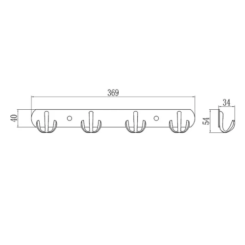 Вешалка для полотенец Savol S-002254 цвет Хром
