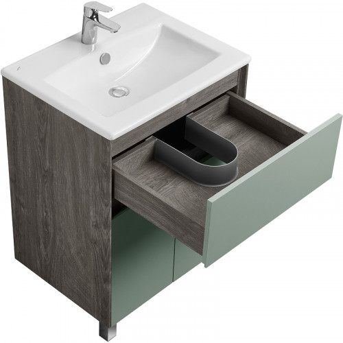 Тумба под раковину Aquaton Форест 60 1A278201FR9C0 Дуб рошелье Сумеречный голубой МДФ / ЛДСП